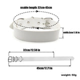 Punk 35MM Letters Choker Necklace Wide PU Personalized Name Word Collar