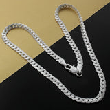 4%2F7mm Embossing Flat Snake Chain Necklace Gold/Silver Stainless Steel