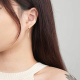 925 Silver Asymmetrical Cross Sword Drop Earrings Vintage Halloween Jewelry