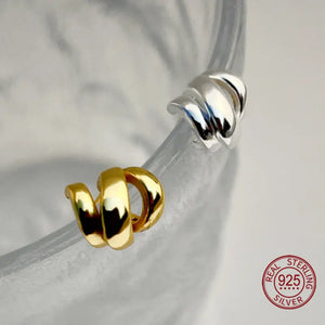 Punk 925 Sterling Silver Stud Earrings Retro Party Round Earring