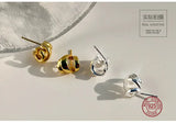 Punk 925 Sterling Silver Stud Earrings Retro Party Round Earring