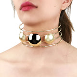 Punk African Metal Bib Necklace For Women