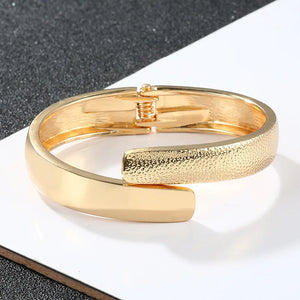 Punk Alloy Bangles Bracelets Women Geometric Cuff Jewelry