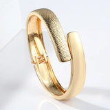 Punk Alloy Bangles Bracelets Women Geometric Cuff Jewelry