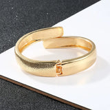 Punk Alloy Bangles Bracelets Women Geometric Cuff Jewelry