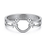 Punk Alloy Bracelet for Women Statement U Shape Charm Bracelet