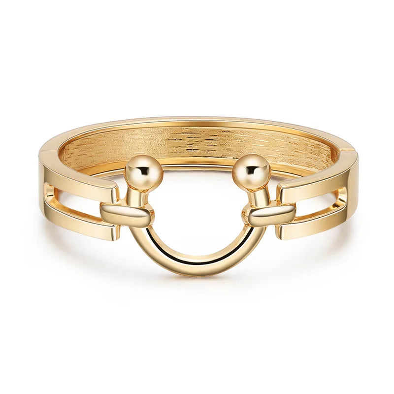 Punk Alloy Bracelet for Women Statement U Shape Charm Bracelet