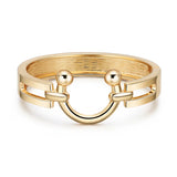 Punk Alloy Bracelet for Women Statement U Shape Charm Bracelet