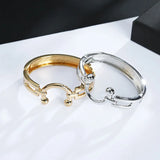 Punk Alloy Bracelet for Women Statement U Shape Charm Bracelet