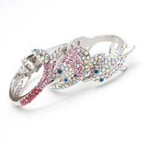 Punk Alloy Crystal Dolphin Bangles Bracelets Women Charm Jewelry