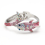 Punk Alloy Crystal Dolphin Bangles Bracelets Women Charm Jewelry