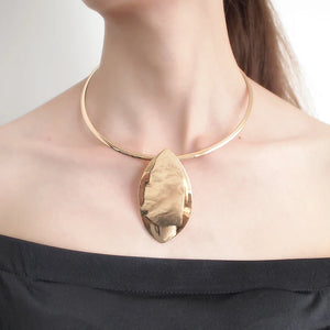 Punk Alloy Chokers Necklace Metal Geometric Statement Necklace
