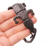316L Stainless Steel Crocodile Biker Bracelet 8.26inch