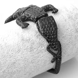 316L Stainless Steel Crocodile Biker Bracelet 8.26inch