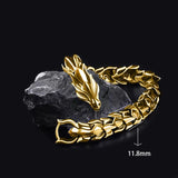 Punk Dragon Chain Bracelet Silver Antique Men's Hiphop Jewelry