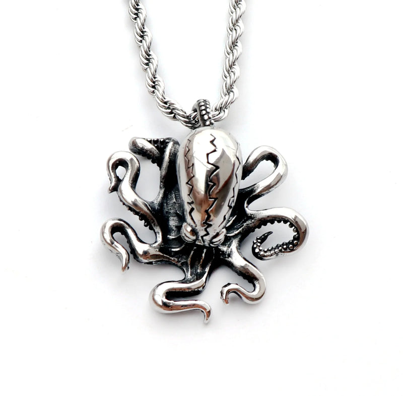 Punk Animal Octopus Necklace Stainless Steel Titanium Non-Fading Pendant