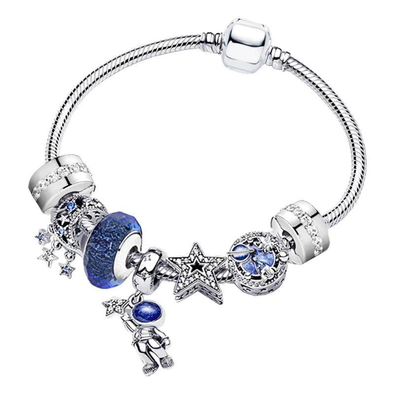 Punk Astronaut Stars Bead Bracelet Set Classic Series
