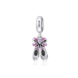 Punk Ballerina Shoes Dangle Charm 925 Sterling Silver Bead for Bracelet