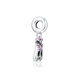 Punk Ballerina Shoes Dangle Charm 925 Sterling Silver Bead for Bracelet