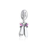 Punk Ballerina Shoes Dangle Charm 925 Sterling Silver Bead for Bracelet