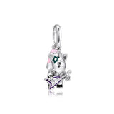 925 Sterling Silver Rock Star Guitar Charms for Bracelets