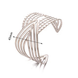 Stainless Steel Punk Bangles Cuff Bracelets Women Jewelry Girls Bijoux