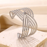Stainless Steel Punk Bangles Cuff Bracelets Women Jewelry Girls Bijoux