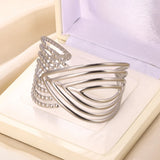 Stainless Steel Punk Bangles Cuff Bracelets Women Jewelry Girls Bijoux