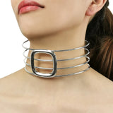 Punk Bib Neck Choker Necklaces Wide African Torques Statement Chocker