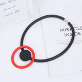 Punk Big Circle Choker Necklace Casual Wear Jewelry Neck Chains
