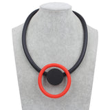 Punk Big Circle Choker Necklace Casual Wear Jewelry Neck Chains