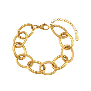 Punk Big Circle Chain Necklace Bracelet for Women