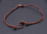 Brown Surfer Cross Pendant Leather Lace Necklace Choker