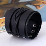 Punk Leather Bracelet Weave Bangle Jewelry