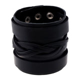 Punk Leather Bracelet Weave Bangle Jewelry