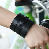 Punk Leather Bracelet Weave Bangle Jewelry