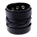 Punk Leather Bracelet Weave Bangle Jewelry