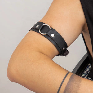 Punk Leather Upper Arm Bracelet Men Gothic Halloween Accessories