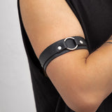 Punk Leather Upper Arm Bracelet Men Gothic Halloween Accessories