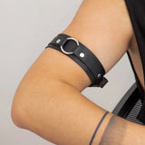 Punk Leather Upper Arm Bracelet Men Gothic Halloween Accessories