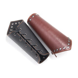 Gothic Rock Leather Wide Cuff Bracelet