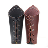 Gothic Rock Leather Wide Cuff Bracelet