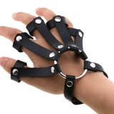 Punk Leather Wristband Cuff Bracelet Goth Party Accessory