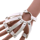 Punk Leather Wristband Cuff Bracelet Goth Party Accessory