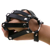 Punk Leather Wristband Cuff Bracelet Goth Party Accessory