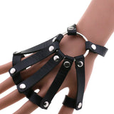 Punk Leather Wristband Cuff Bracelet Goth Party Accessory