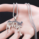 Punk Spiked Choker Necklace Stainless Steel Pendant Jewelry N4507S03