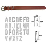 Punk Brown PU 35MM Letters Choker Necklace Personalized Name Word Collar