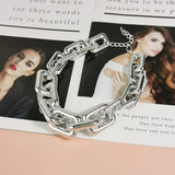Punk Chunky Chain Collar Necklace Bib Choker for Women