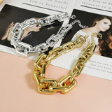 Punk Chunky Chain Collar Necklace Bib Choker for Women